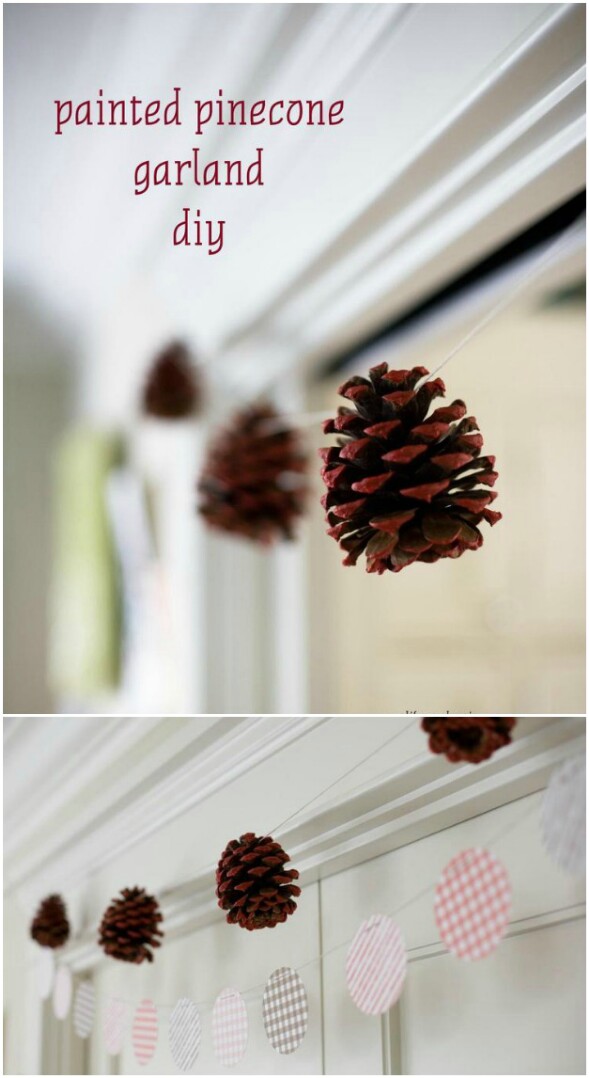 Painted Pinecone Garland