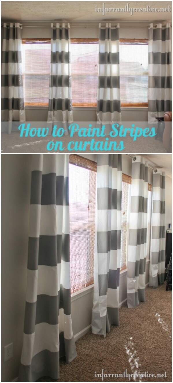 Paint Striped Curtains