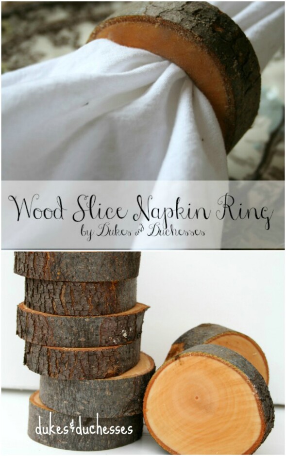 Wood Slice Napkin Rings