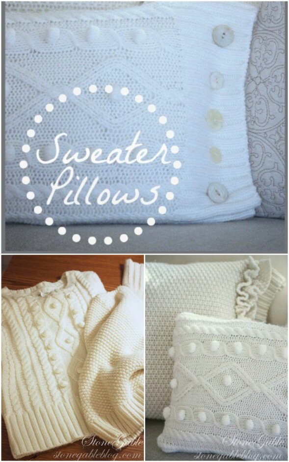Sweater pillows