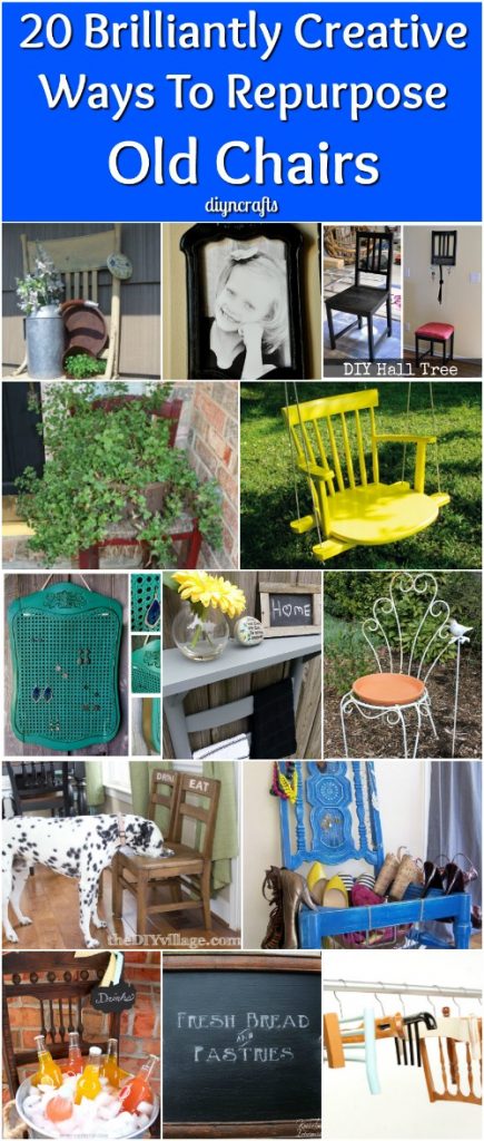 20 Brilliantly Creative Ways To Repurpose Old Chairs {Creative Projects with Links}